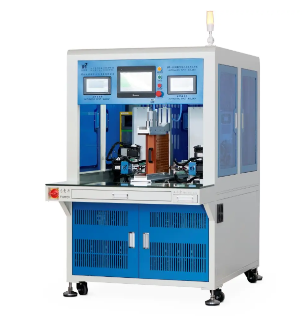 圓柱電芯組合式雙面自動點焊技術